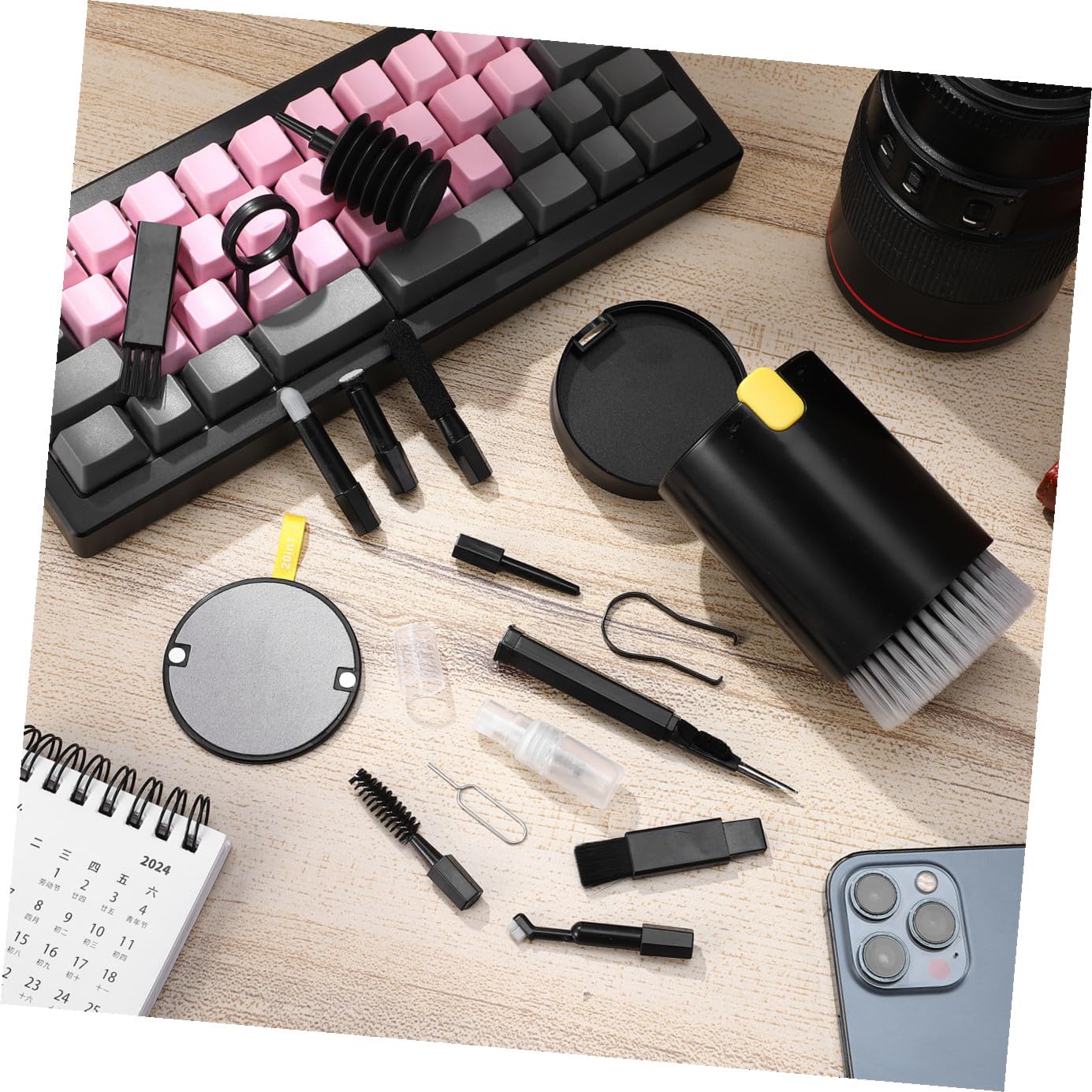 Housoutil Kit De Limpieza para Portátil y Auriculares Limpiador De Teclado y Lentes De Cámara Incluye Cepillo De Limpieza para Dispositivos Electrónicos