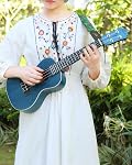 Ranch Tenor Ukulele 26 inch Professional Wooden ukelele Instrument with Online 12 Lessons and Gig Bag - Small Hawaiian Guitar - Starry Blue | Smooth Rosewood Fingerboard and Bridge, Okoume Neck For Effortless, Accurate Playability