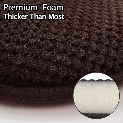 Miniatura 3 de Cojines de asiento de espuma marrón para sillas de cocina, cojines antideslizantes para asientos de patio, juego de 4 cojines lavables en forma de U