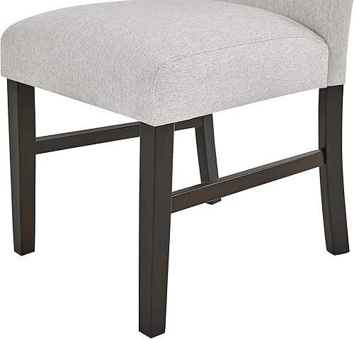 Miniatura 6 de Roundhill Furniture Madison - Juego de 2 sillas de comedor tapizadas contemporáneas, color gris
