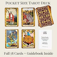 Vista 3 de Mazos de Cartas de Tarot Mini Witchy Cauldron – Kit de Bolsillo Rider Waite Oracle para Llevar con Guía Mini Mazo de Tarot para Principiantes