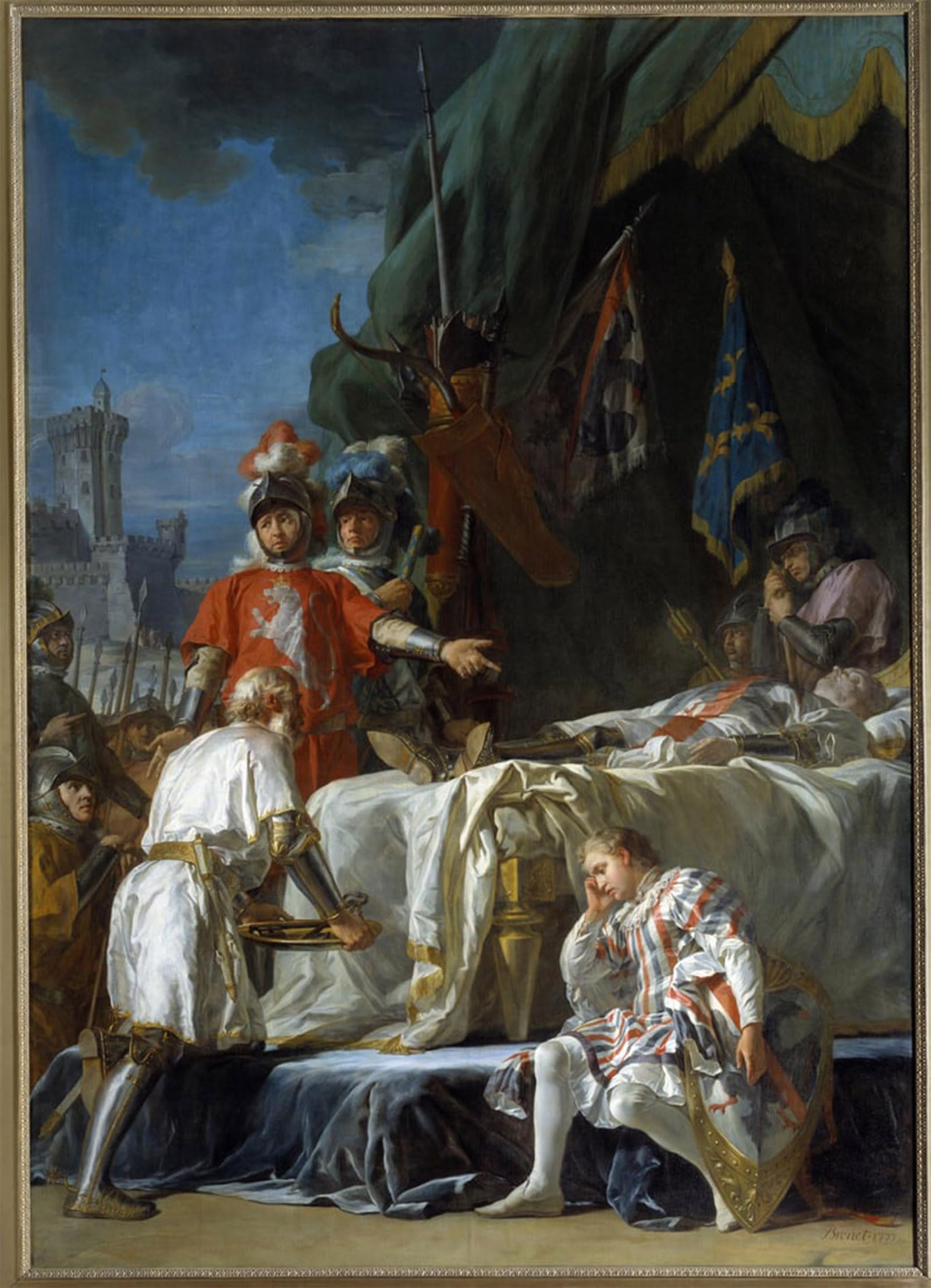 ARTXLXXBN Famous Painting Art Wall Decor Abstract Art Picture Hundred Years War by Nicolas Guy Brenet Animal Pictures for Home Decor 60x90cm