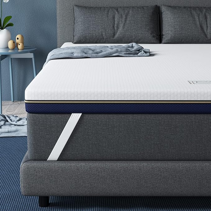 BedStory 3 Inch Firm Memory Foam Mattress Topper King Size - Extra Firm Bed Topper for Overweight Individuals, Back Pain Relief Enhanced Cooling Pad with Skin-Friendly Cover, CertiPUR-US Certified