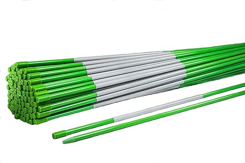 Miniatura 9 de Estacas de nieve profesionales de 4 pies  Marcadores de entrada de 48 x 516 pulgadas, punta puntiaguda, cinta reflectante Hy Viz, tapa de armadura