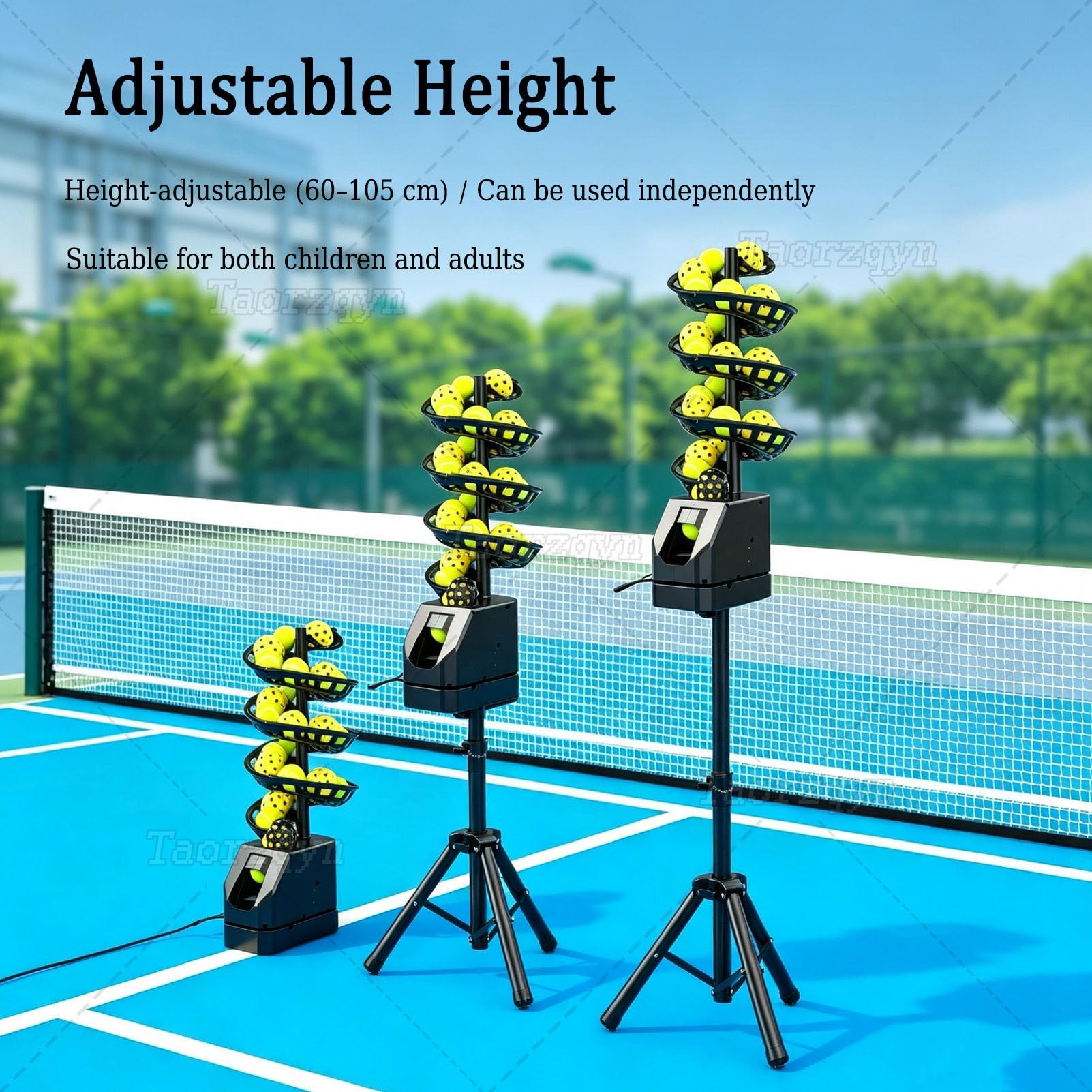 Lanciapalle da Tennis Portatile, capacità di Circa 33 Palline