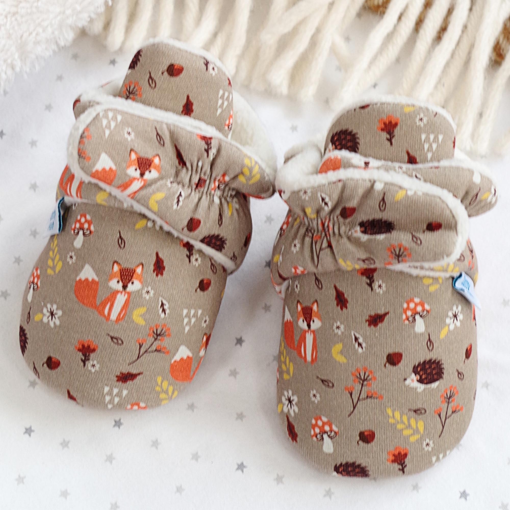 Dotty Fish Pantuflas de Algodón Para Bebé PantuflasUnisex bebé