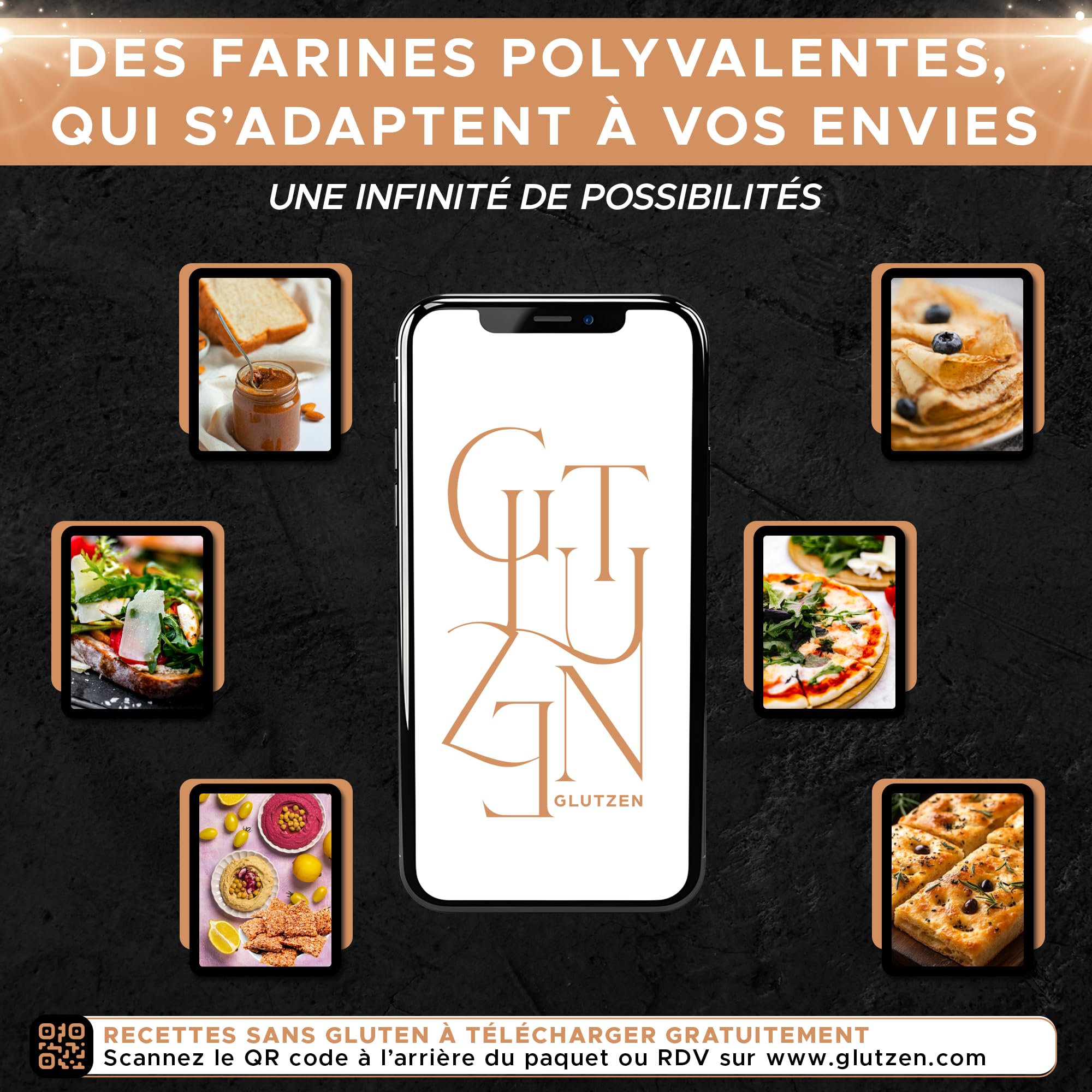 TRIO de farines sans gluten Bio GLUTZEN. 1x farine de sarrasin, 1x farine de riz complet, 1x farine de riz blanc. Cœliaque, Vegan, Keto, Paléo, Sans Allergènes, Protéiné, Sportif.