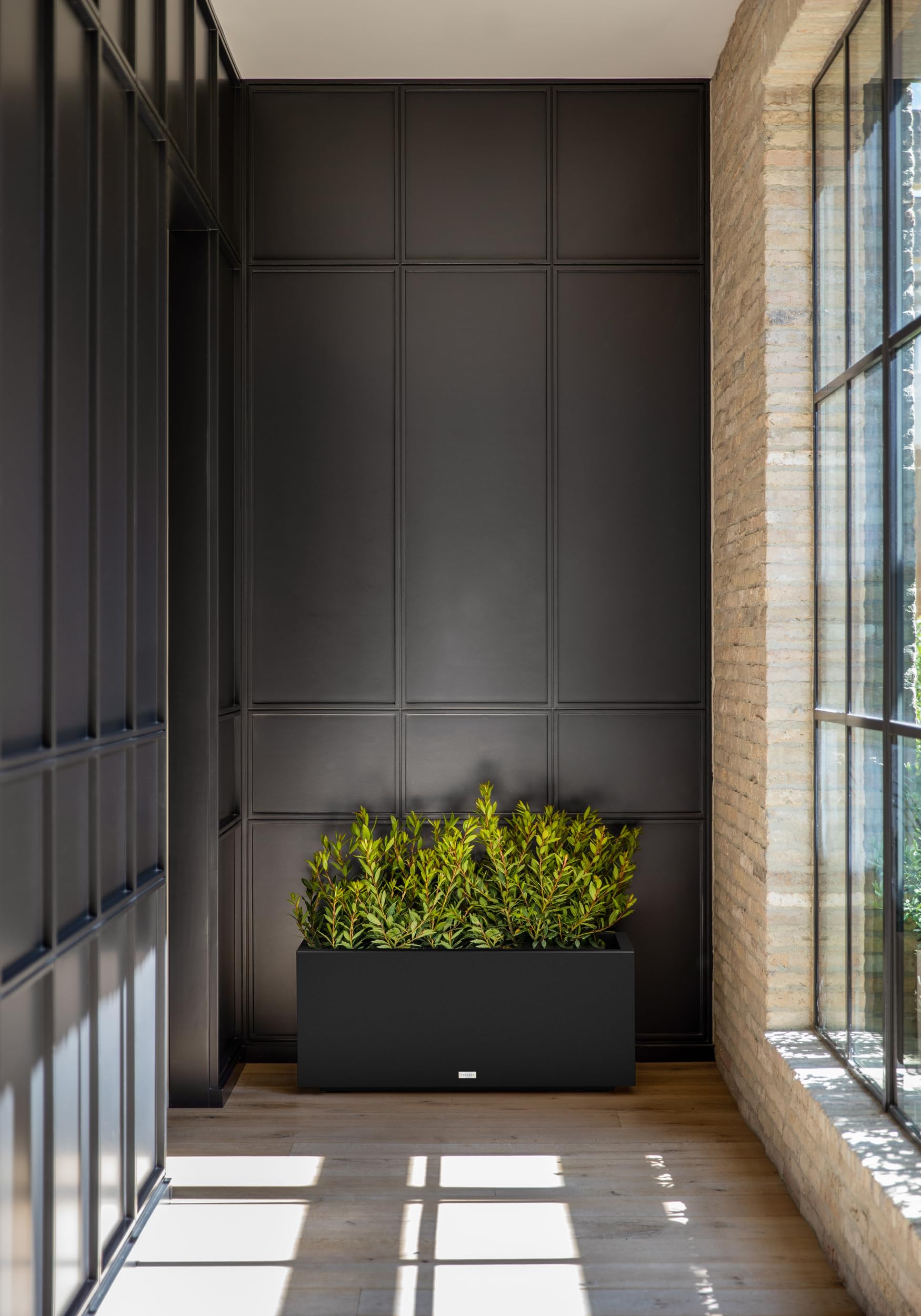 Veradek Block Series Long Box Planter - Rectangular Outdoor Planter | Made From Durable Plastic With Double-Walled Construction. Modern PorchPatio Decor for Plants and Flowers product thumbnail 7