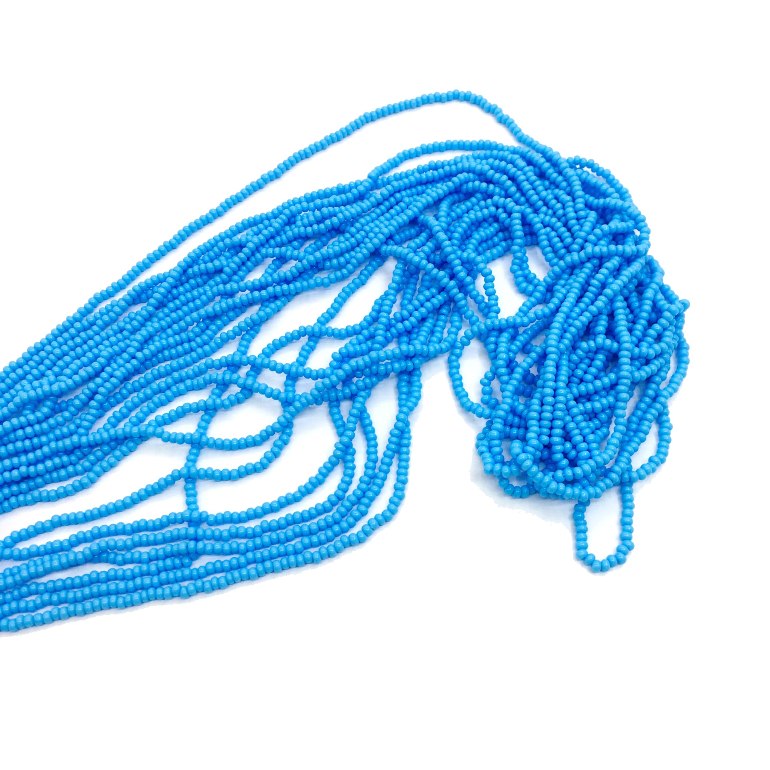 Perlin 2 mm Seed Beads Glass Beads Indian Beads Seed Beads Pony Beads Preciosa Ornela Czech 11/0 on Multiple Strands 9000 Pieces (Blue Opaque) - Image 3