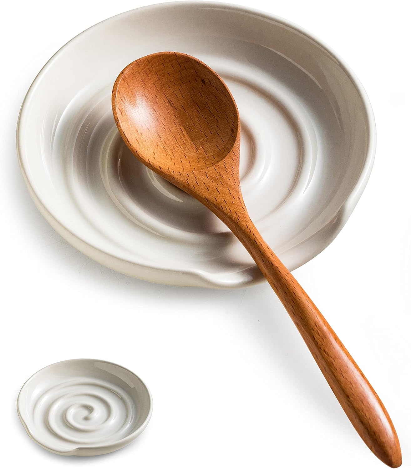 Cormomu Spoon Holder, Ceramic Spoon Rest for Stove Top