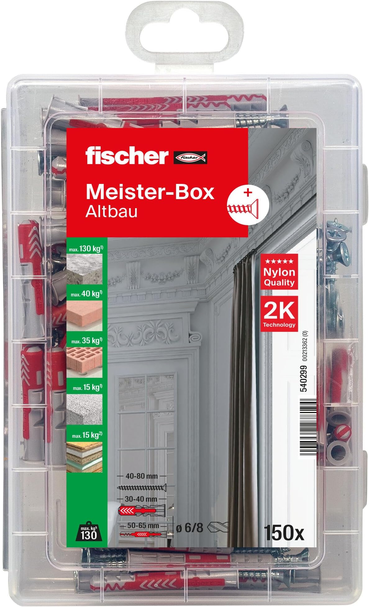 fischer Meister Box Dowel Set, 540299