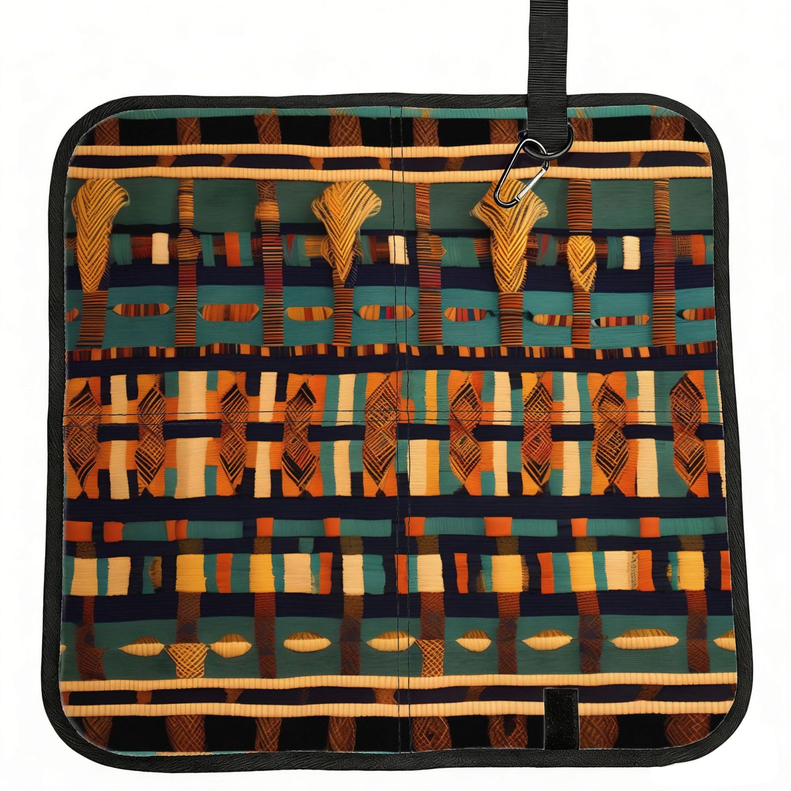 AYYQWE African Classic Weave Print Foldable Seat Cushion Portable Chair Pad Office Commuting Picnic Camping Outdoor
