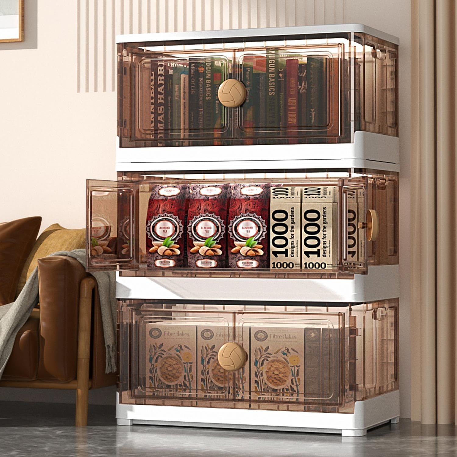 SIRIRIC Large Storage Bins with Lids 23Gal Stackable