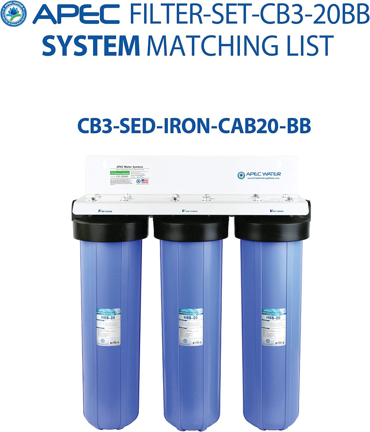 Flаѕh Dеаlѕ - 80% оƒƒ APEC Water Systems FILTER-SET-CB3-20BB 20 Whole House Sediment, Iron and Carbon Replacement Filter Set Suреr Chеар 🛒 APEC Water Systems FILTER-SET-CB3-20BB 20 Whole House Sediment, Iron and Carbon Replacement Filter Set