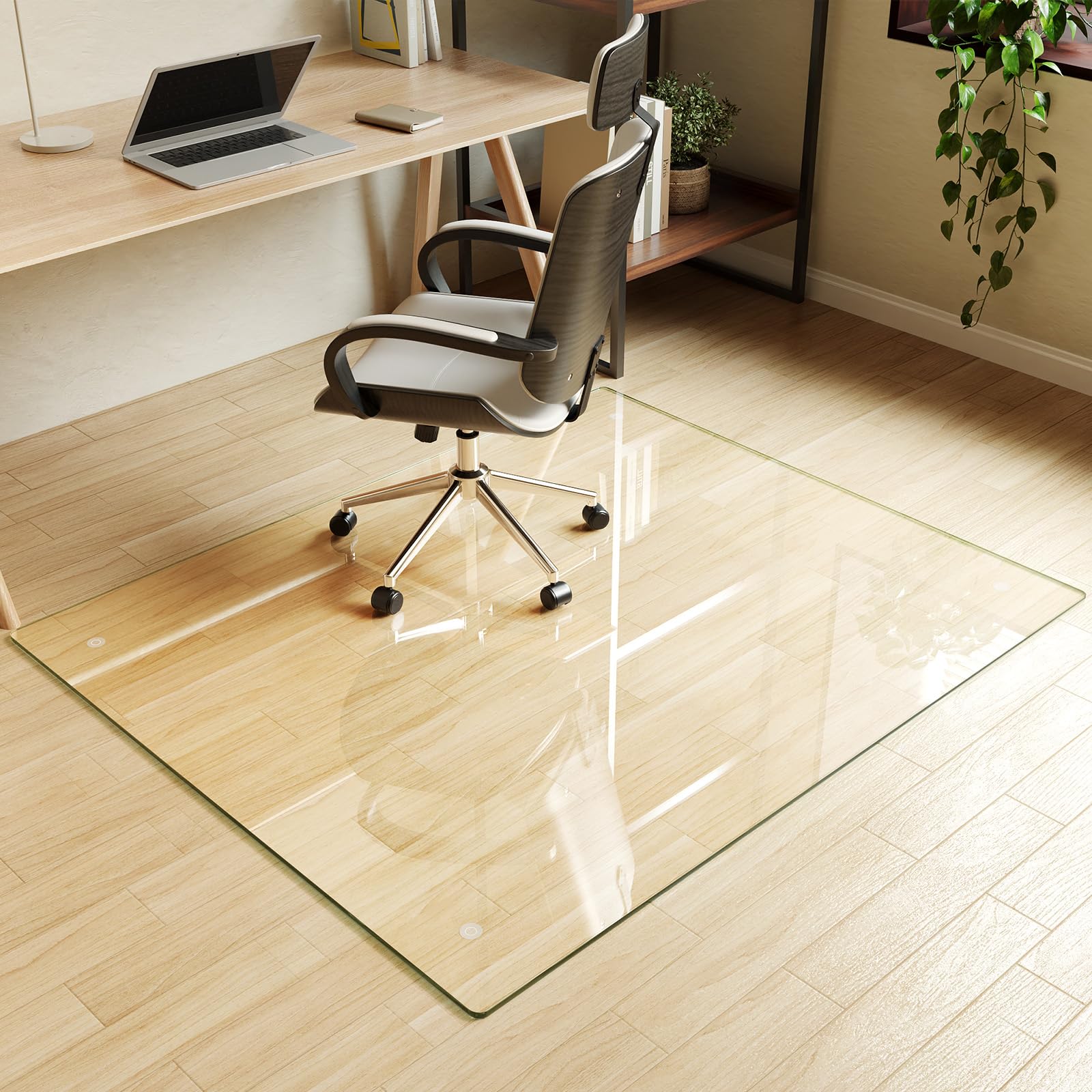 Koonmi 46" x 55" Office Chair Mat for Hardwood Floors &amp; Carpets