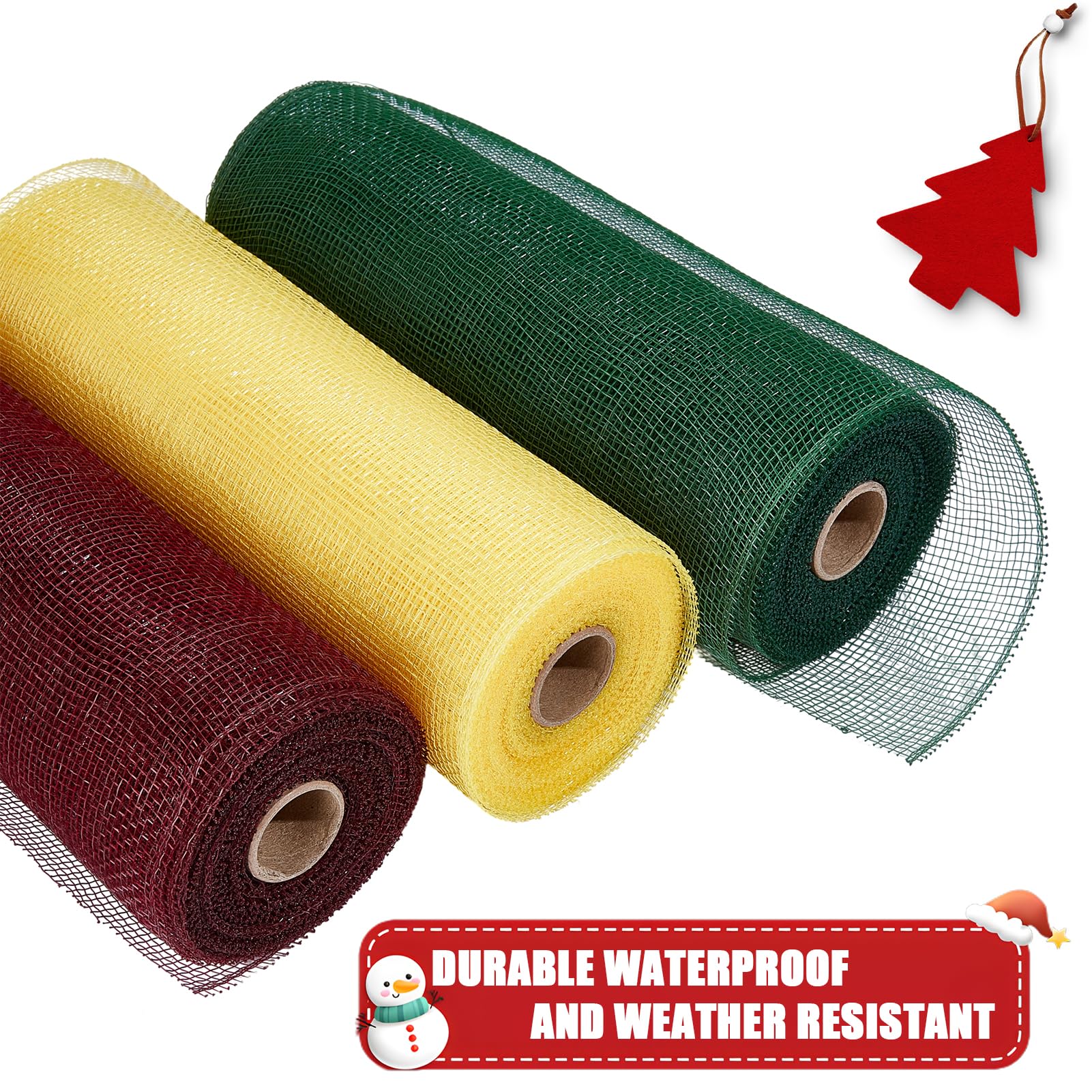 3 Rotolo 30 Iarde 10" Nastro Decorativo in Rete di Iuta