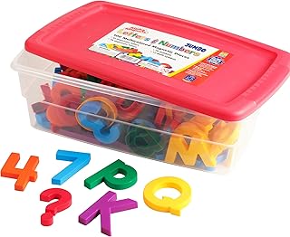 Educational Insights Multicolored Jumbo AlphaMagnets & MathMagnets, Set of 100 Uppercase & Lowercase Letters, Numbers & Math Symbols: Preschool Kindergarten Classroom Must Haves, Ages 3+