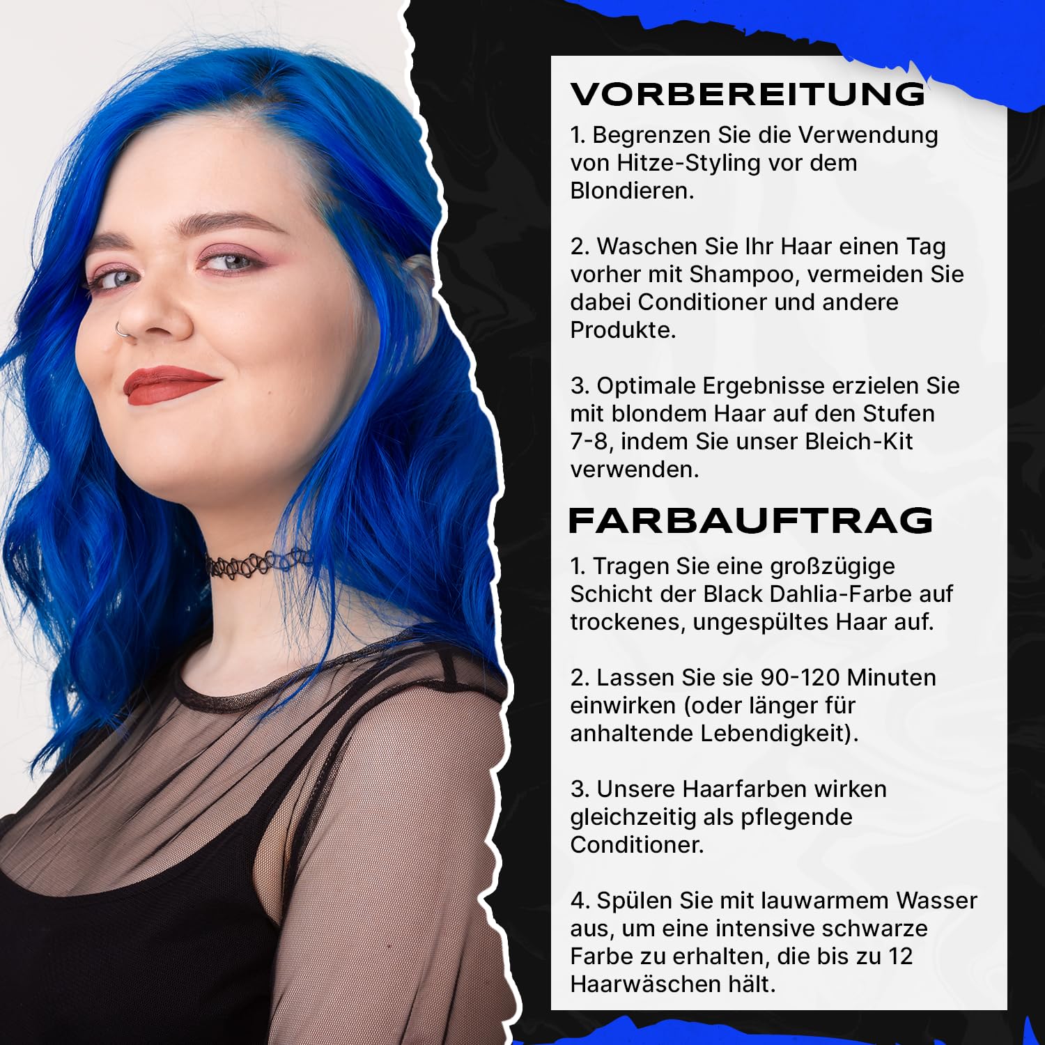 Hermans Amazing Colorazione Vibrante Semi Permanente 8-12 Shampoo (Bella Blue)