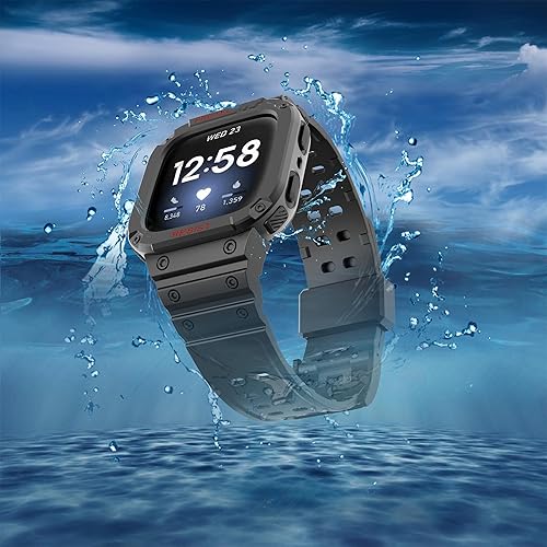 Miniatura 6 de MiRUSI Compatible con Fitbit Smart Watch Versa 4321Fitbit Versa LiteFitbit Sense 2Fitbit Sense Bandas con funda, correa protectora resistente