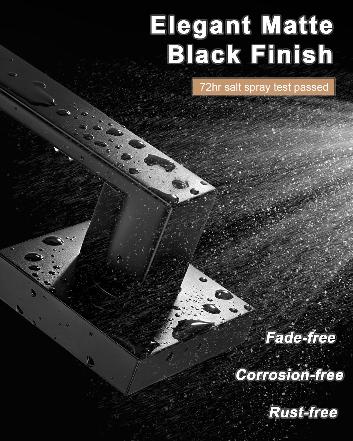 Probrico Palancas mitad simuladas color negro mate, asas interiores resistentes que no giran, reversibles para manejo izquierdo y derecho, paquete de 8 (paquete de contratista)