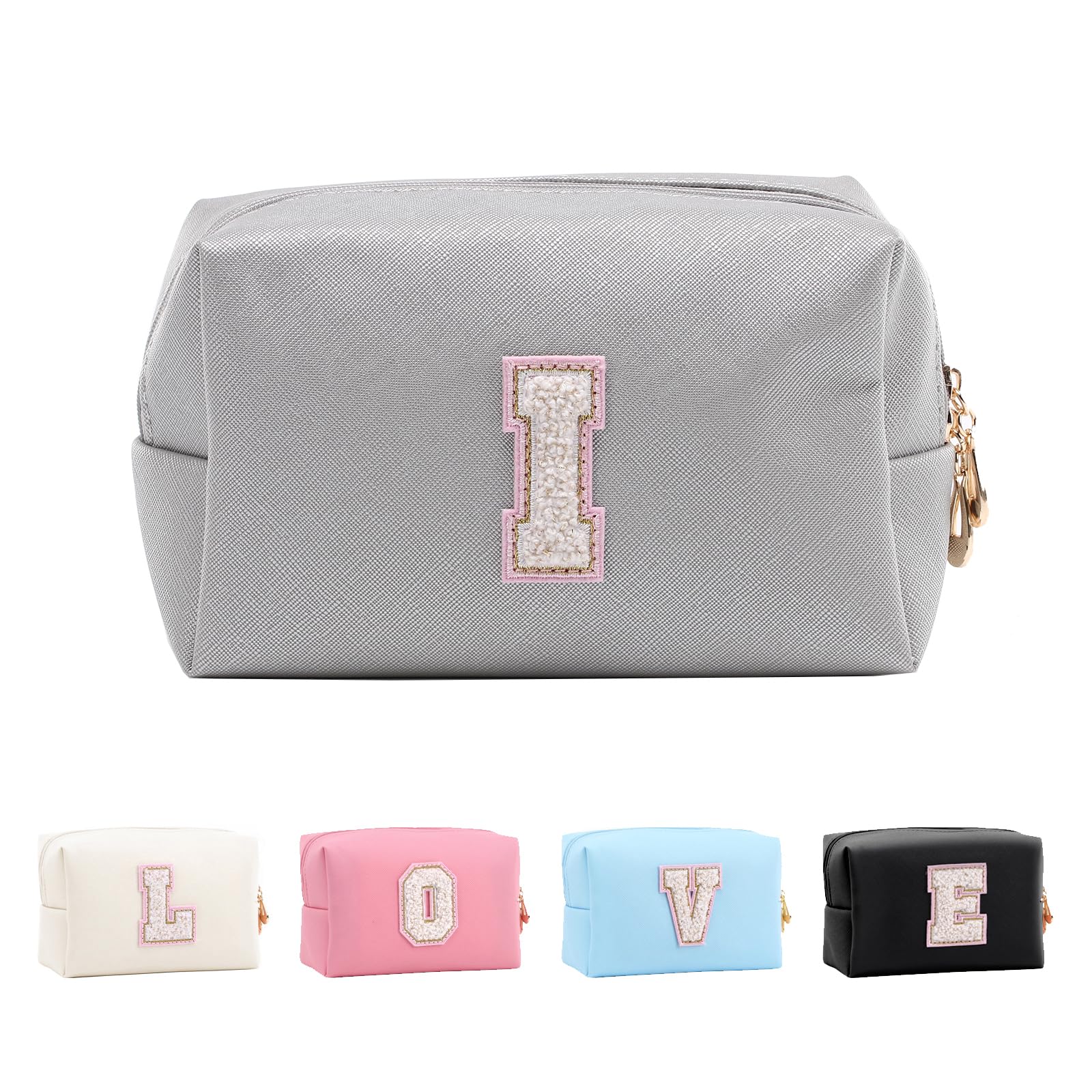 Bolsa de Maquillaje, Bolsa de Cosméticos Impermeable de Viaje, PU Cuero, Neceser de Baño, Bolsa De Aseo Y Almacenamiento para Mujer,Cosas Preppy para niñas Adolescentes (Letra A-Z) — view 233