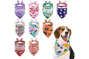 SCENEREAL Holiday Bandanas for Small Dogs