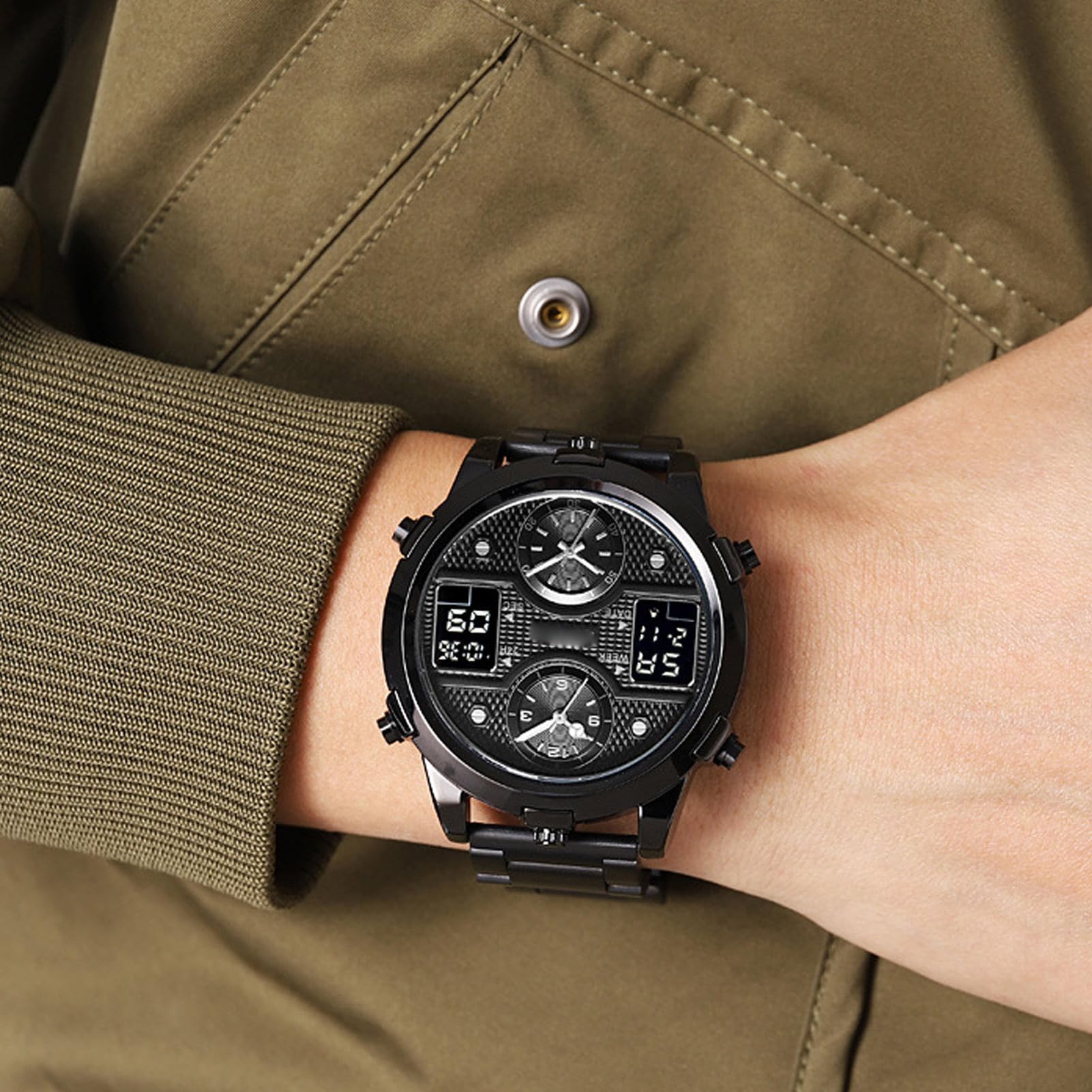 Schimer Orologio Sportivo da Uomo con Funzione di Allarme