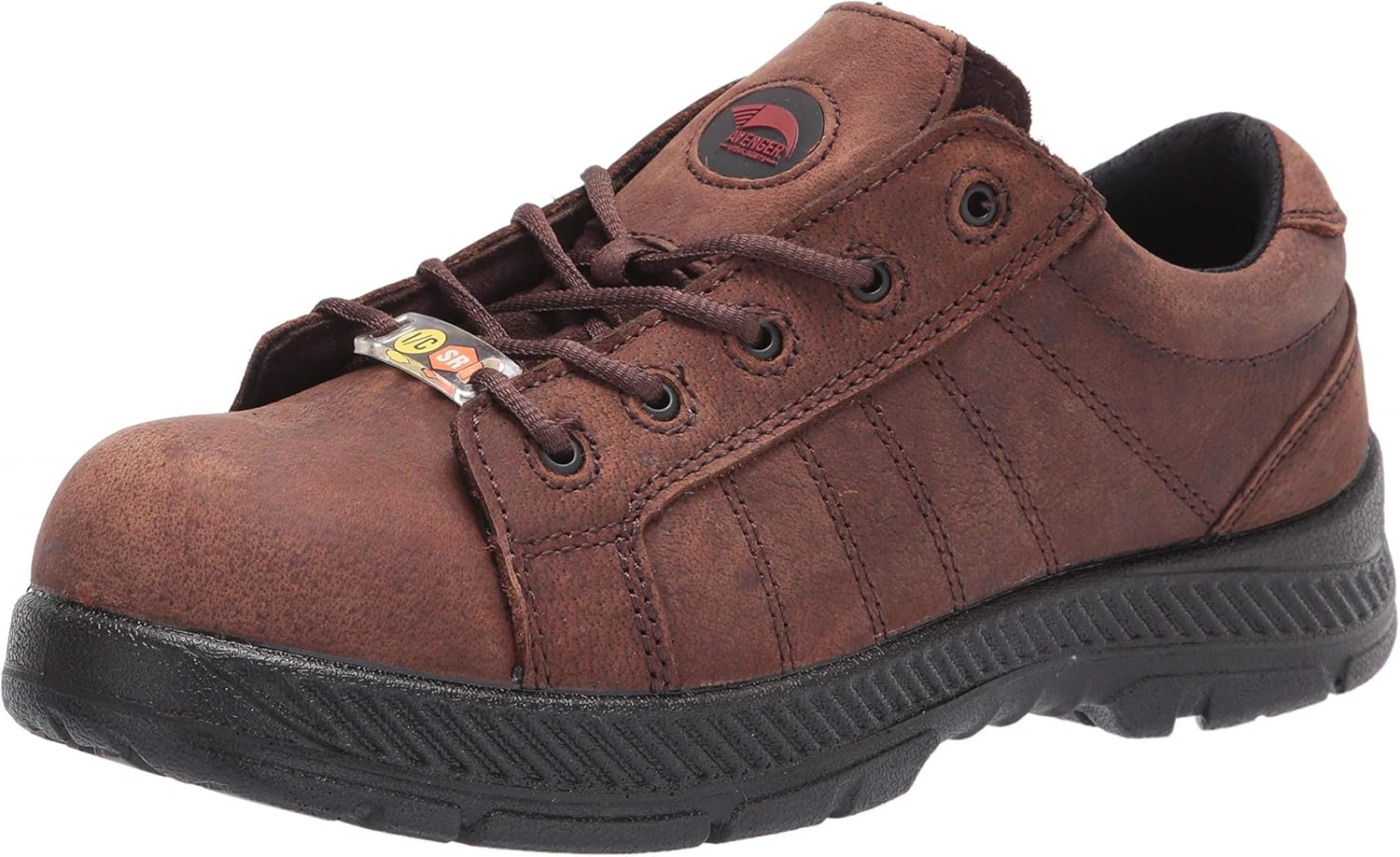Avenger Mens A7231 Oxford, Brown , 9.5 Wide