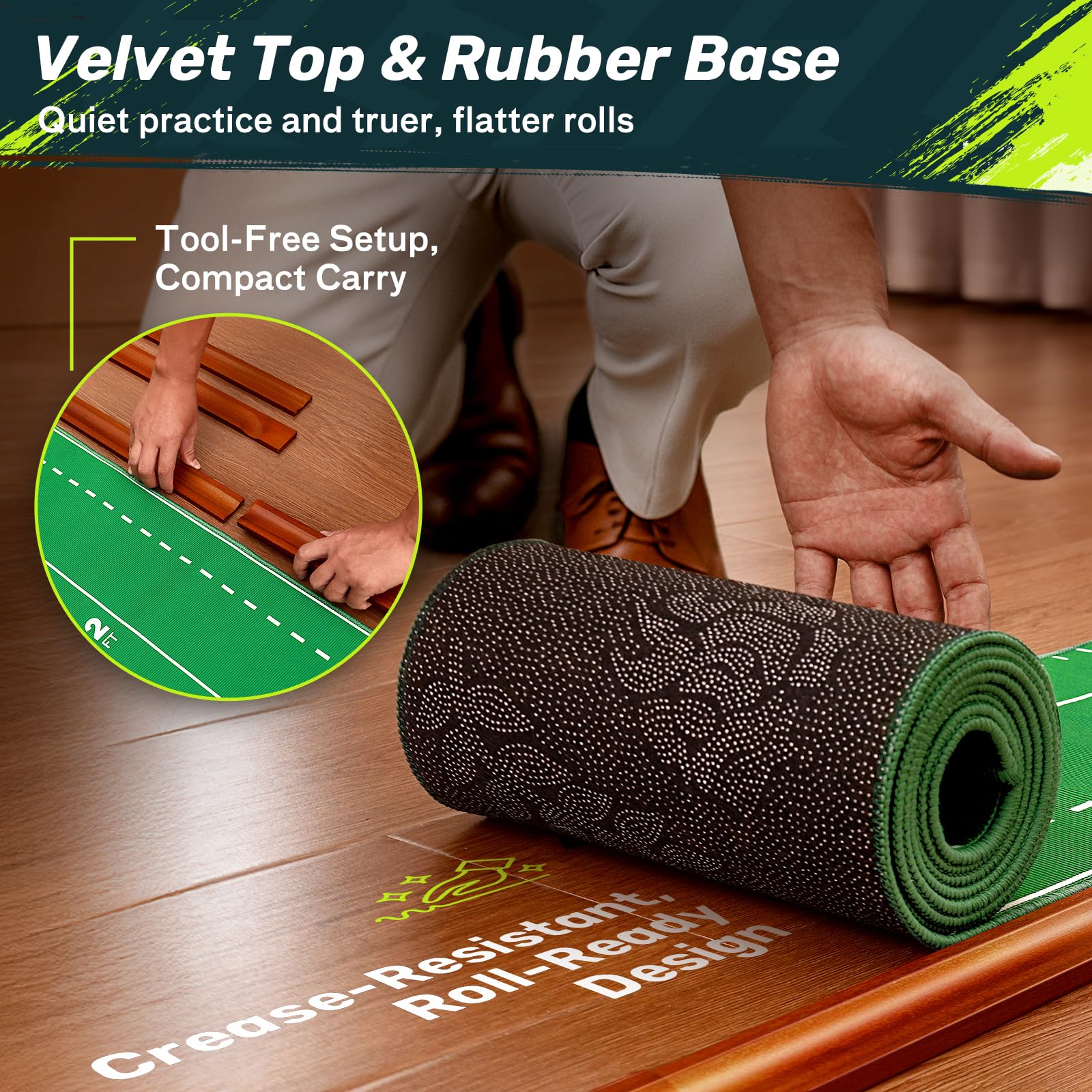 Amazon | SAPLIZE パッティングマット 自動ボールリターン付き