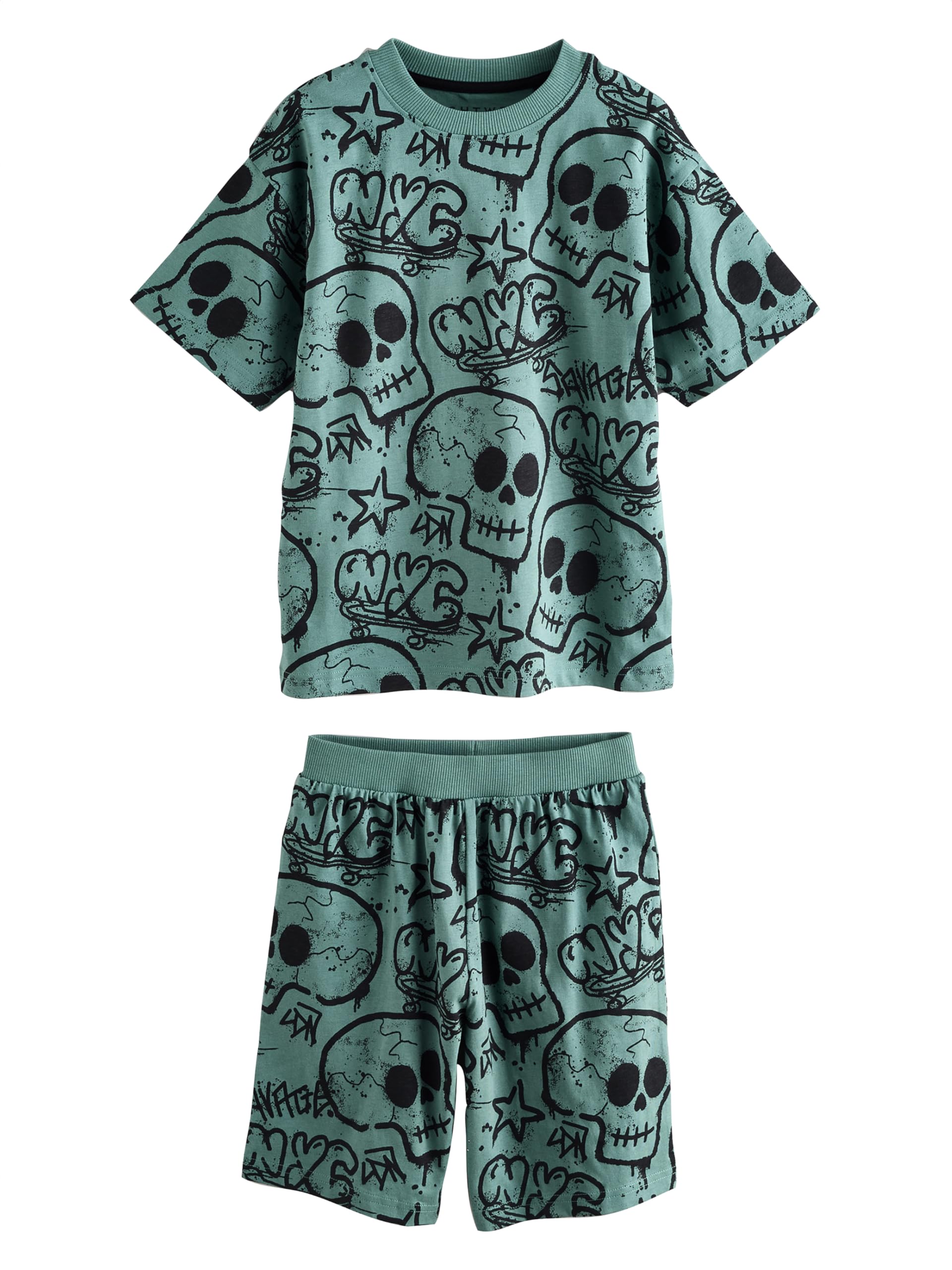 NEXT Garçon Pyjama Short 100% Coton, Lot de 3