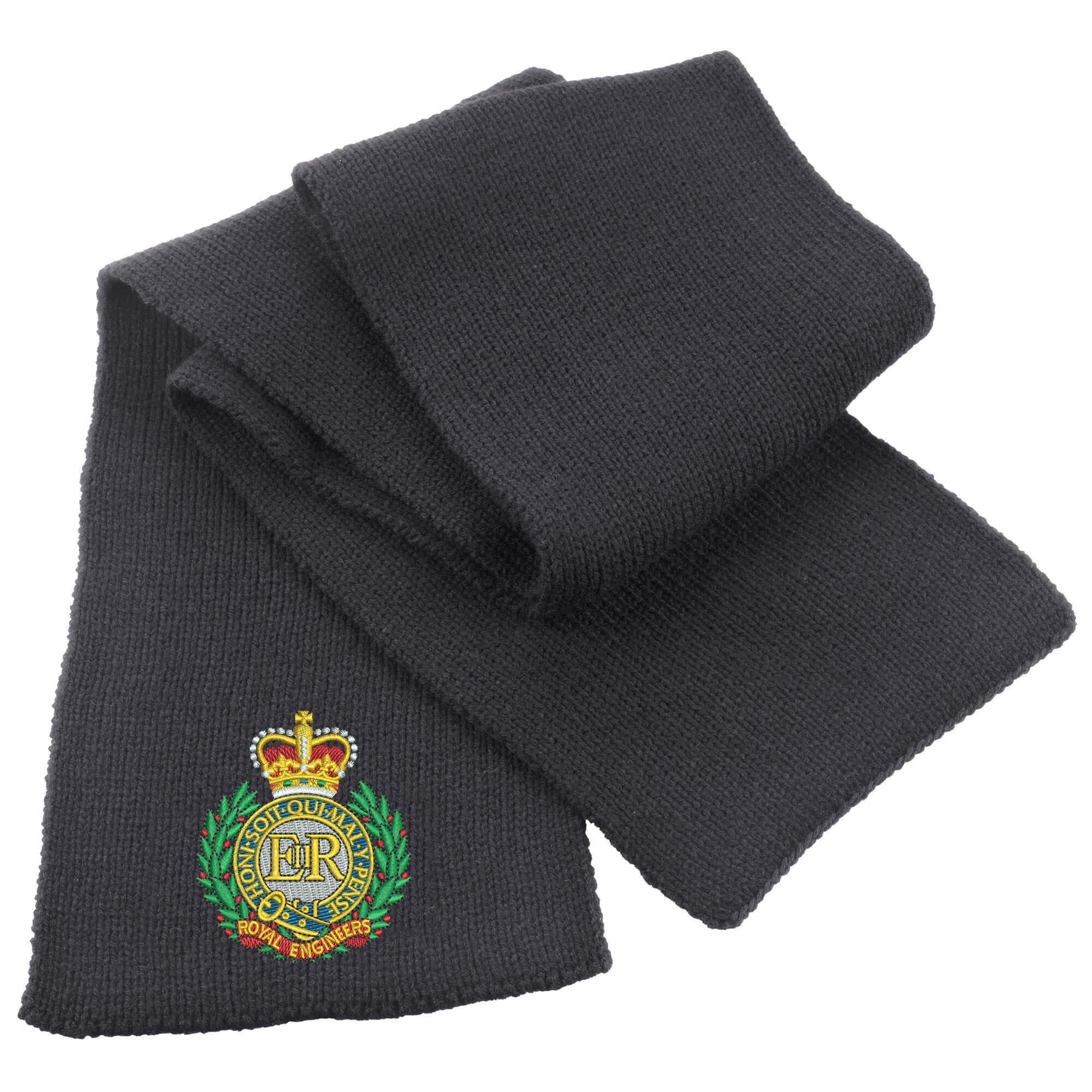 Pineapple Joe's Charcoal Royal Engineers Heavy Knit Scarf