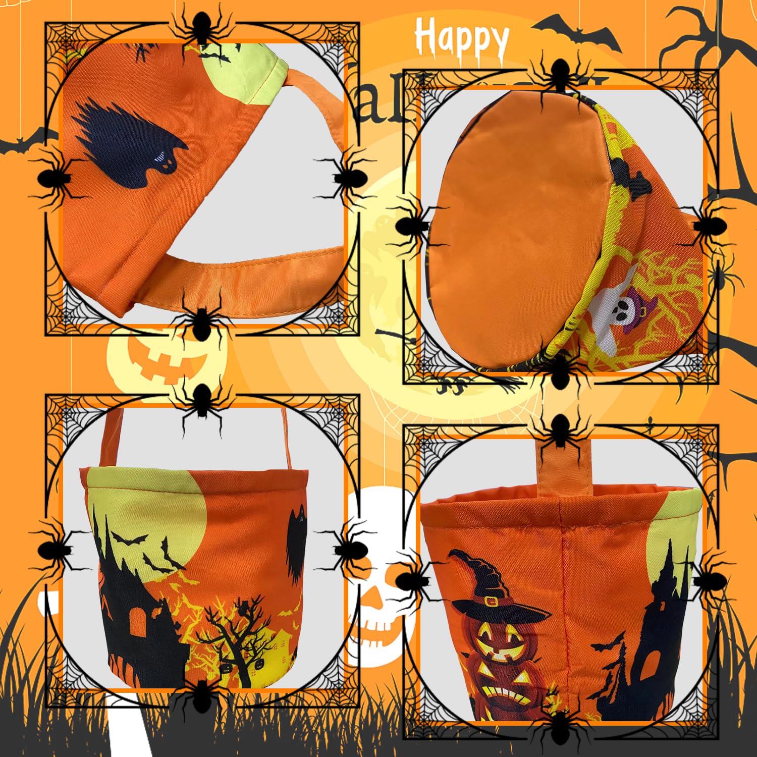 Borsa Per Caramelle Di Halloween, Borsa Portatile Per Feste Per Bambini Regalo Dolcetto O Scherzetto 2~p150205744 - Foto 13