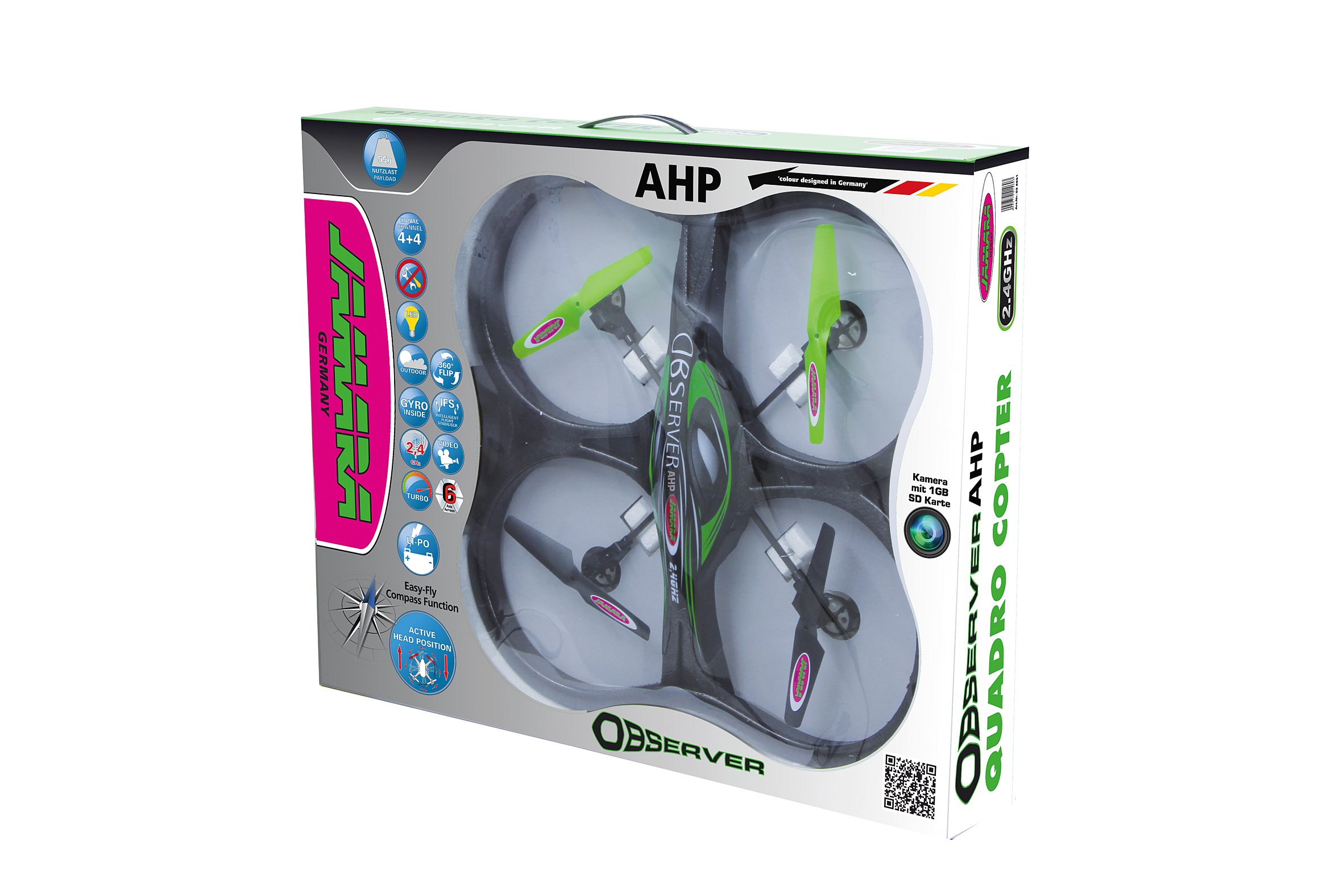 Jamara - 038551 - Observer Ahp Quadrocopter Caméra/Compas