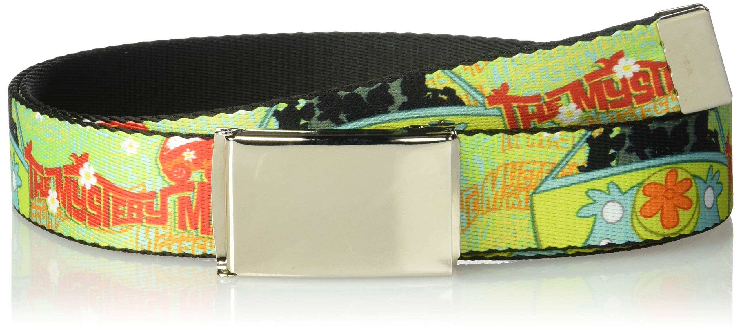 Buckle-Down Men's Web Belt Scooby Doo 1.25", Scooby Doo, 1.25" Wide - Fits up to 42" Pant Size