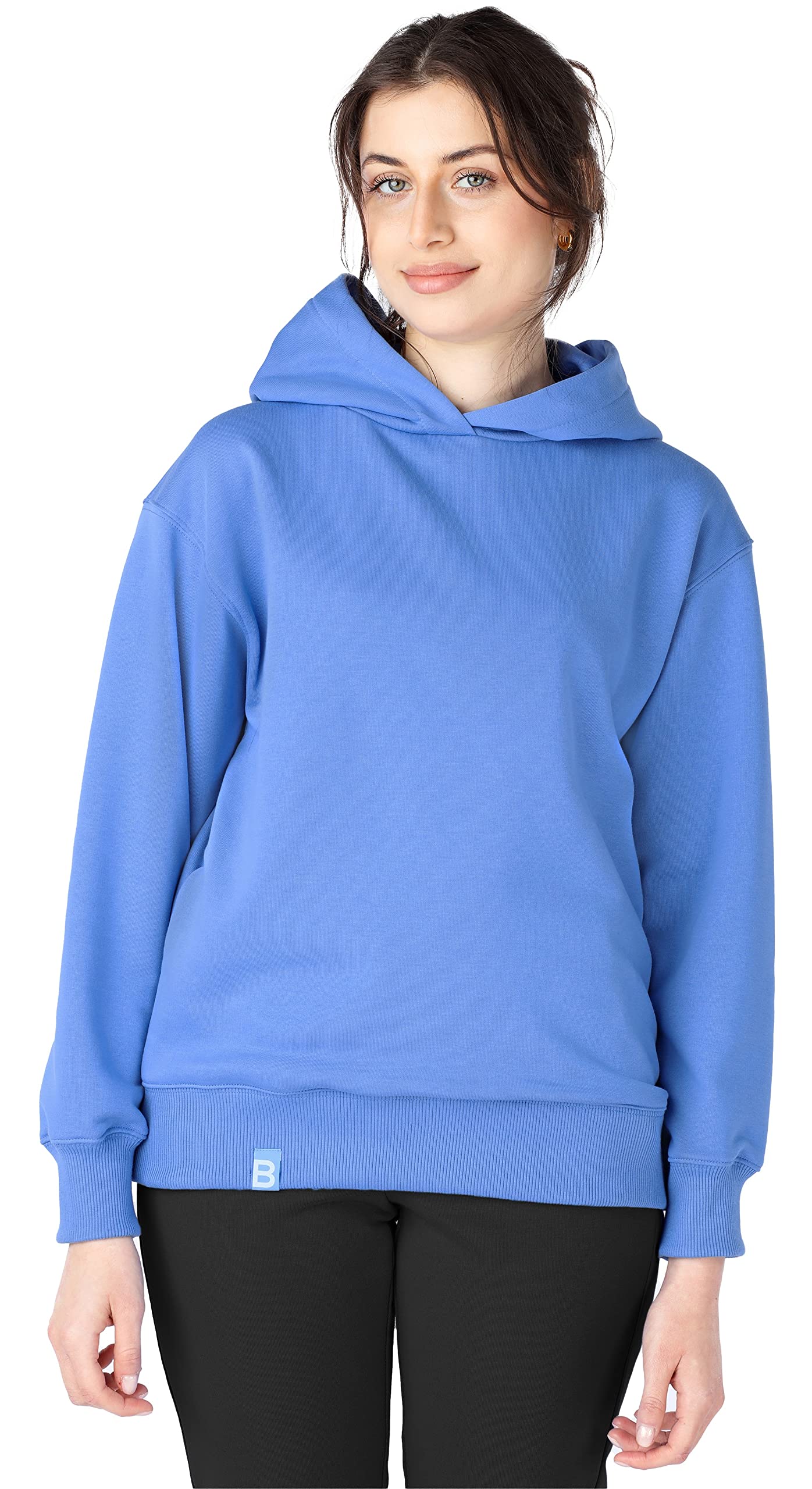 Bellivalini Kapuzenpullover lang Damen Hoodie Sportanzug Oberteil Jogging Pullover BLV210