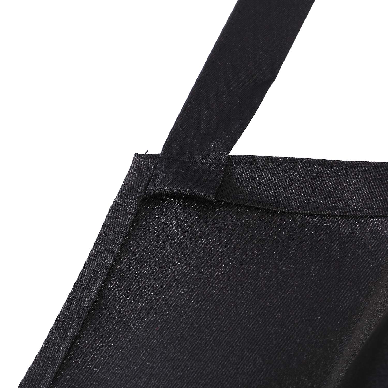 Tosewever Paquete de 2 delantales ajustables con 2 bolsillos, delantales de cocina resistentes a las gotas de agua para mujeres y hombres, chef, pareja, barbacoa, pintura (negro, 2)