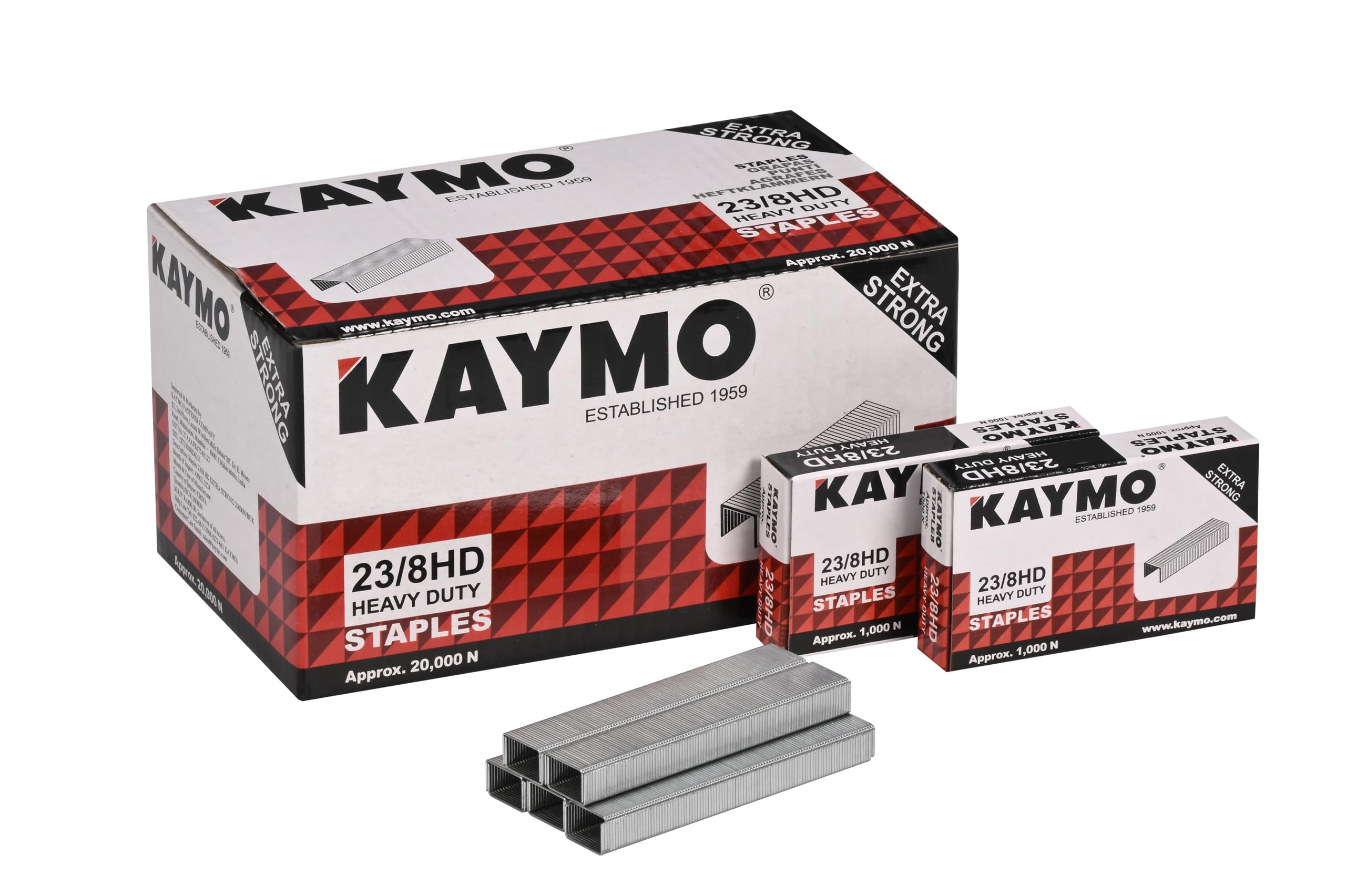 Kaymo ST2308 Staples – 8mm, 23 Series Staples (20,000 pins) for Upholstery and Fabric Attachment