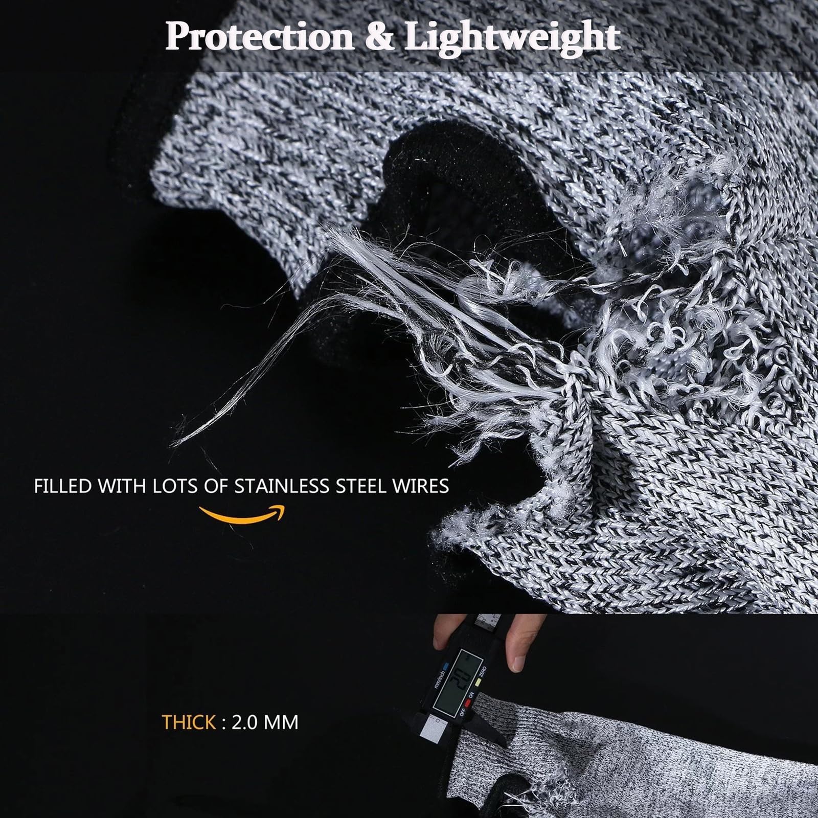Mangas de brazo resistentes a los cortes nivel 5, mangas de protección de brazos, protectores de brazo a prueba de cortes con ranura para el pulgar, manga de jardín gris para mujeres y hombres