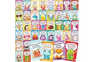 T MARIE 40 Funny Animal Joke Postcards for Kids