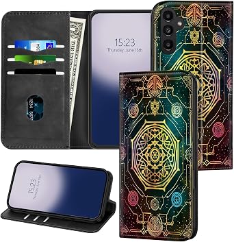 for Samsung Galaxy S25 FE Wallet Case - RFID Blocking,Shockproof TPU Interior,PU Leather Flip Cover with Magnetic Closure,Card Slots,Durable Protective Case,Altar Tarot Card