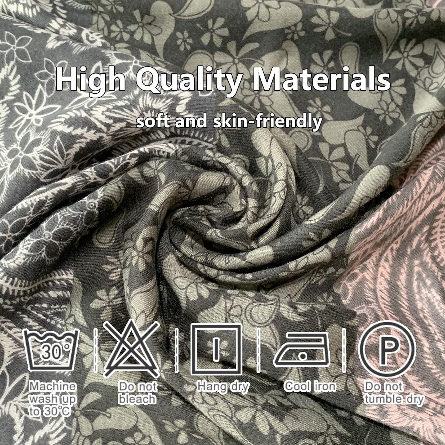 Paisley Pashmina Feel Shawls Wraps for Women Rave Scarf Soft Silky Exotic Boho All Seasons - Image 7