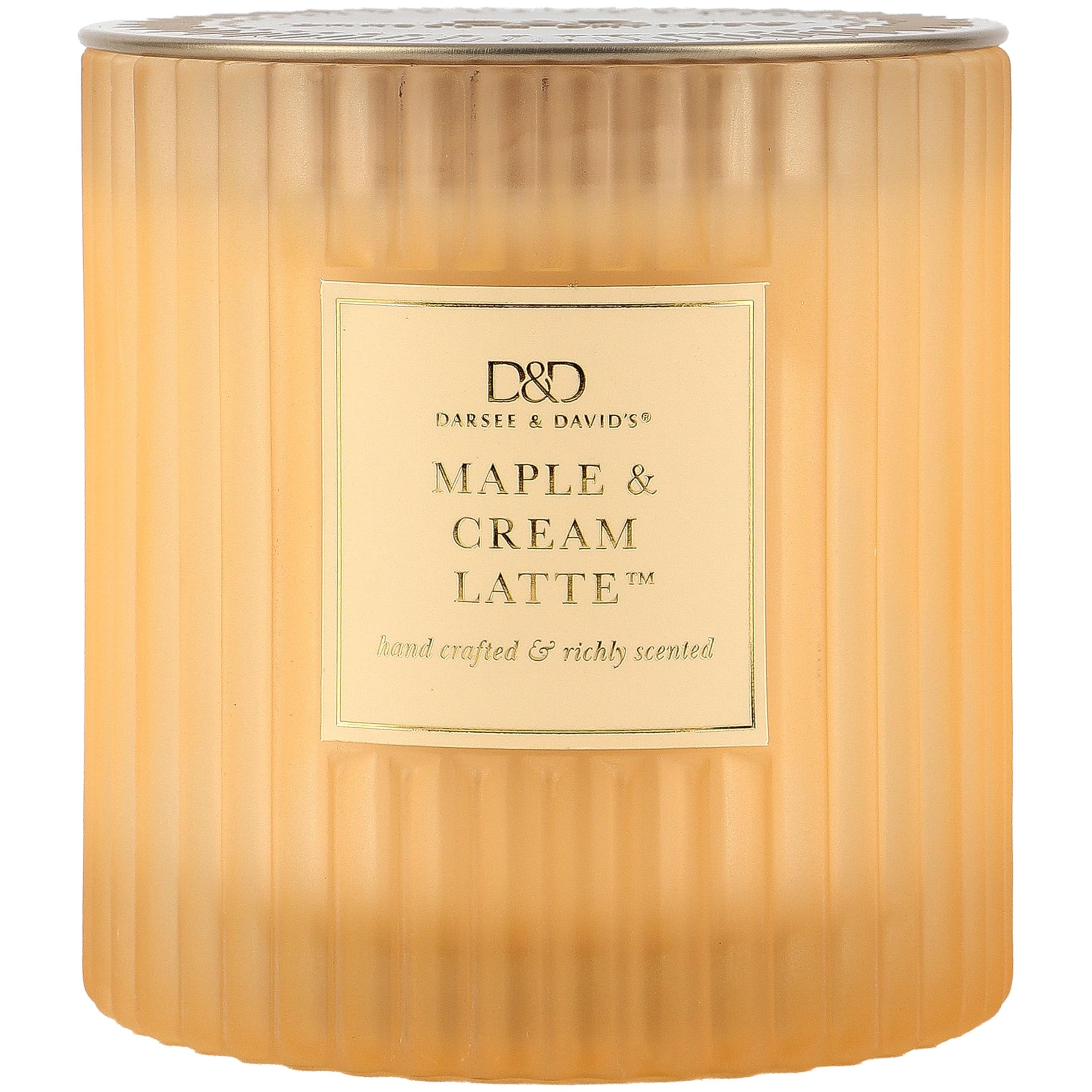 Amazon.com: Darsee & David's, Maple & Cream Latte Ribbed Candle