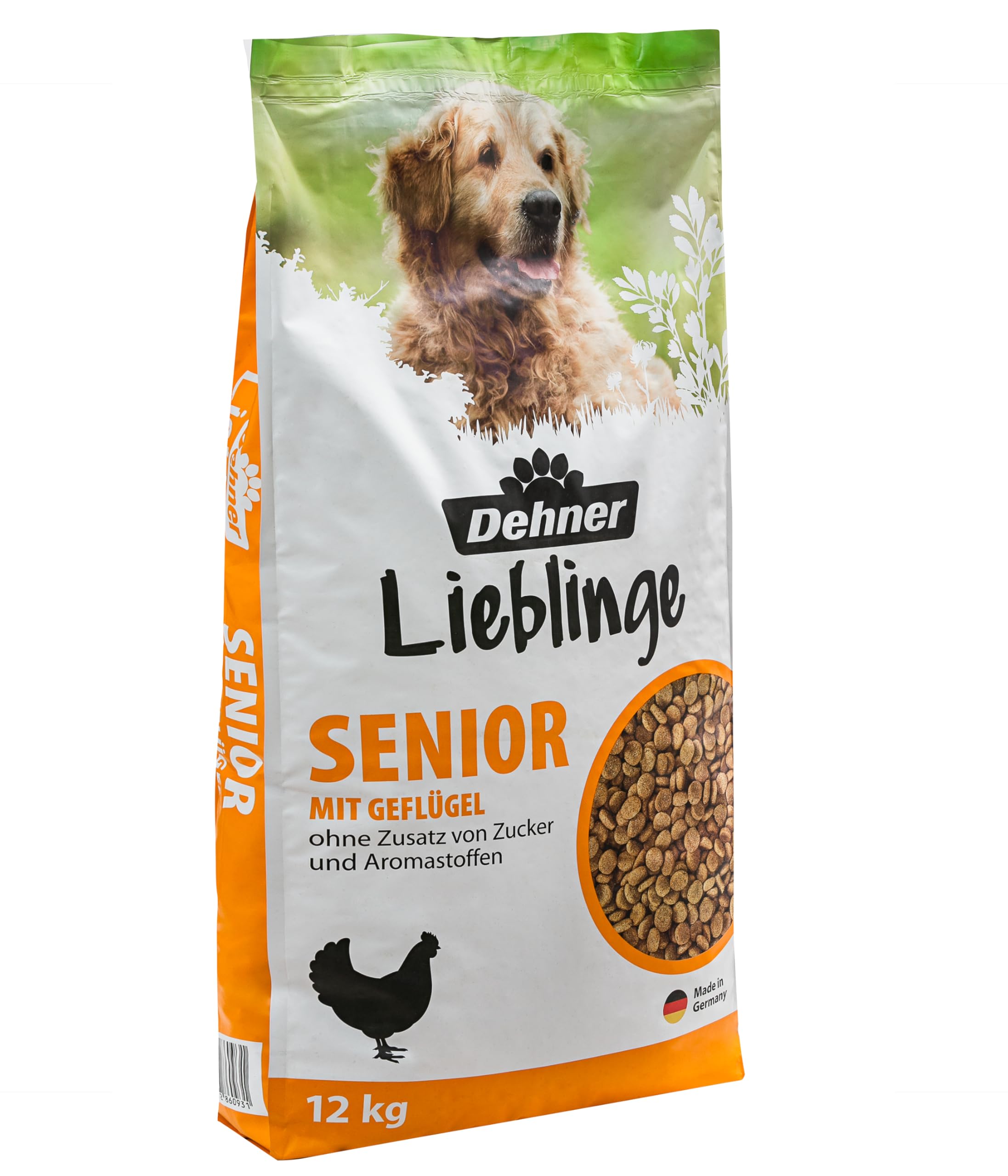Dehner Hundefutter Senior, Trockenfutter, für ältere Hunde, Geflügel, 12 kg