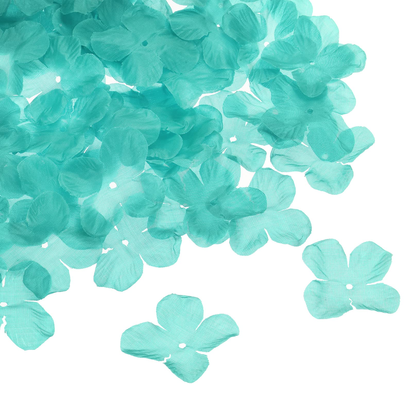 PATIKIL Artificial Flower Petals, 1000Pcs Fake Flowers Silk Petal Decoration Supplies for Wedding Decor Bridal Party Event Turquoise
