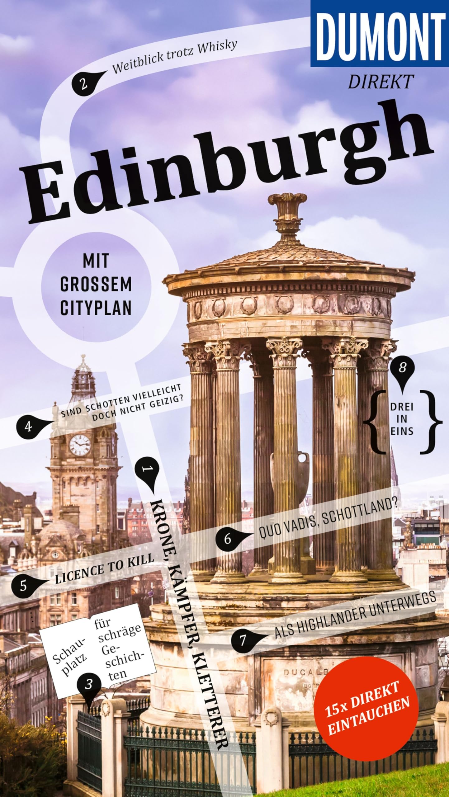 DUMONT direkt Reiseführer Edinburgh: Mit großem Cityplan