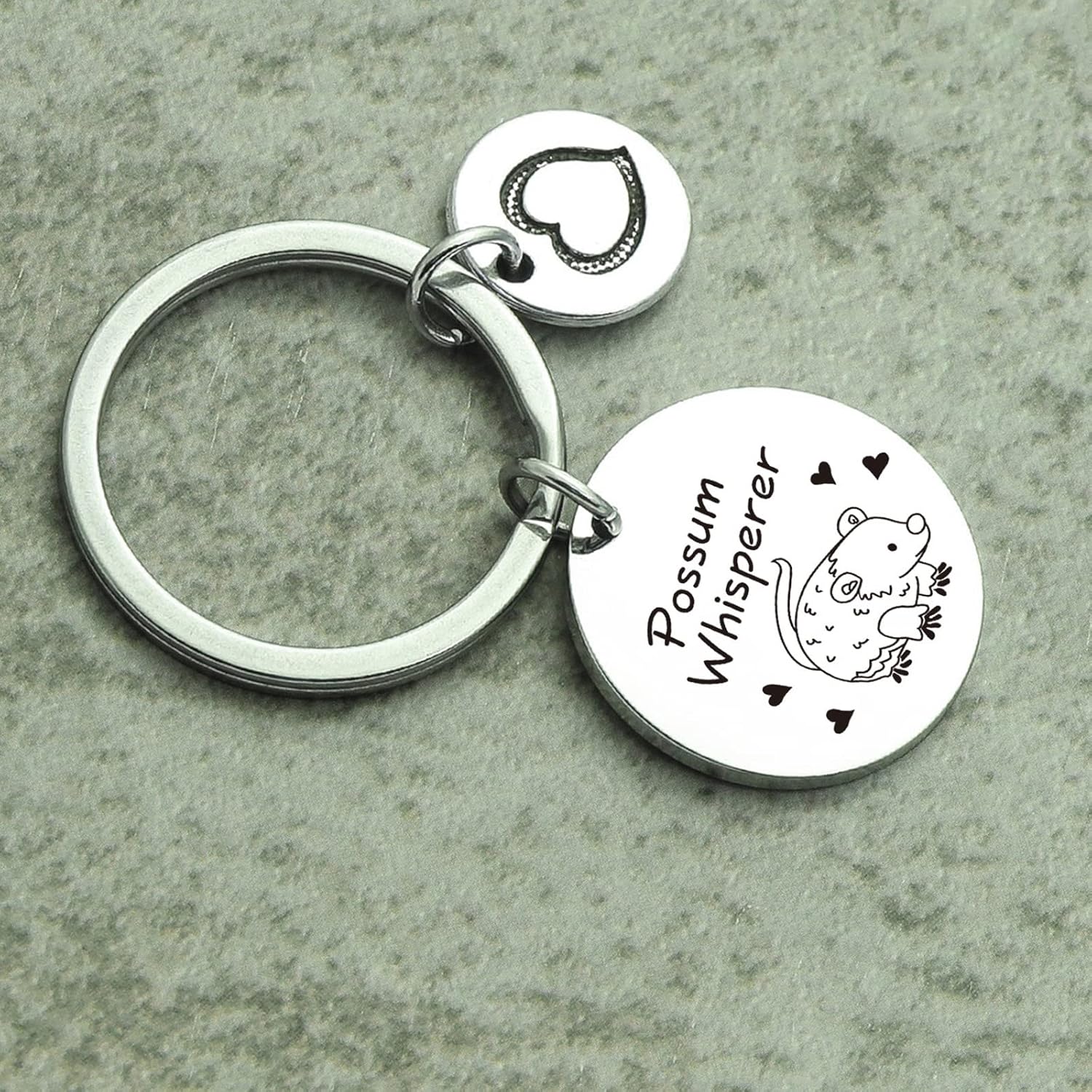 Possum Whisperer Keyring Crazy Opossum Lady Jewelry - Image 4
