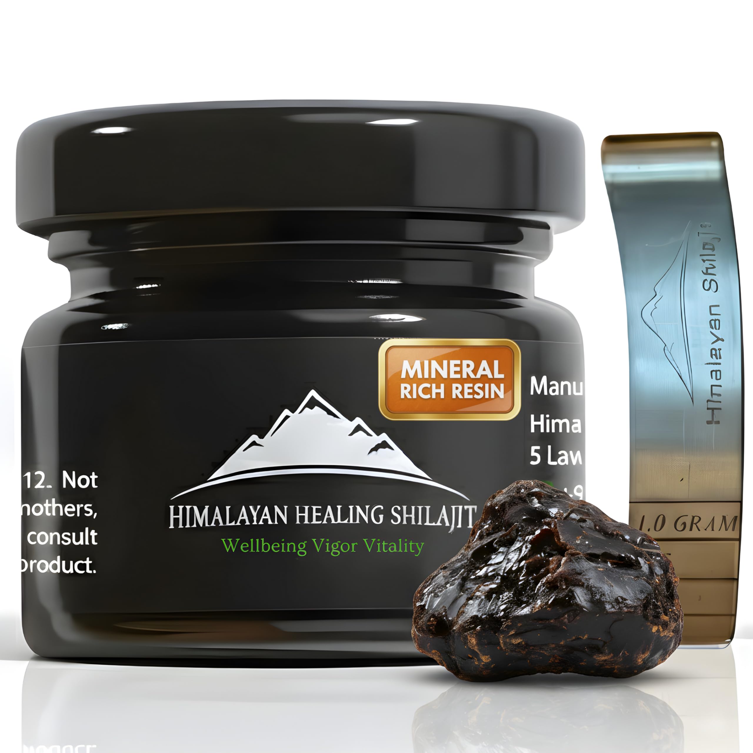 Gold Grade Himalayan Shilajit Resin For Men & Women | 500MG Max Potency | Lab Tested 100% Organic Shilajit With 85+ Trace Minerals & Fulvic Acid For Focus, Energy And Immunity 30 Gram