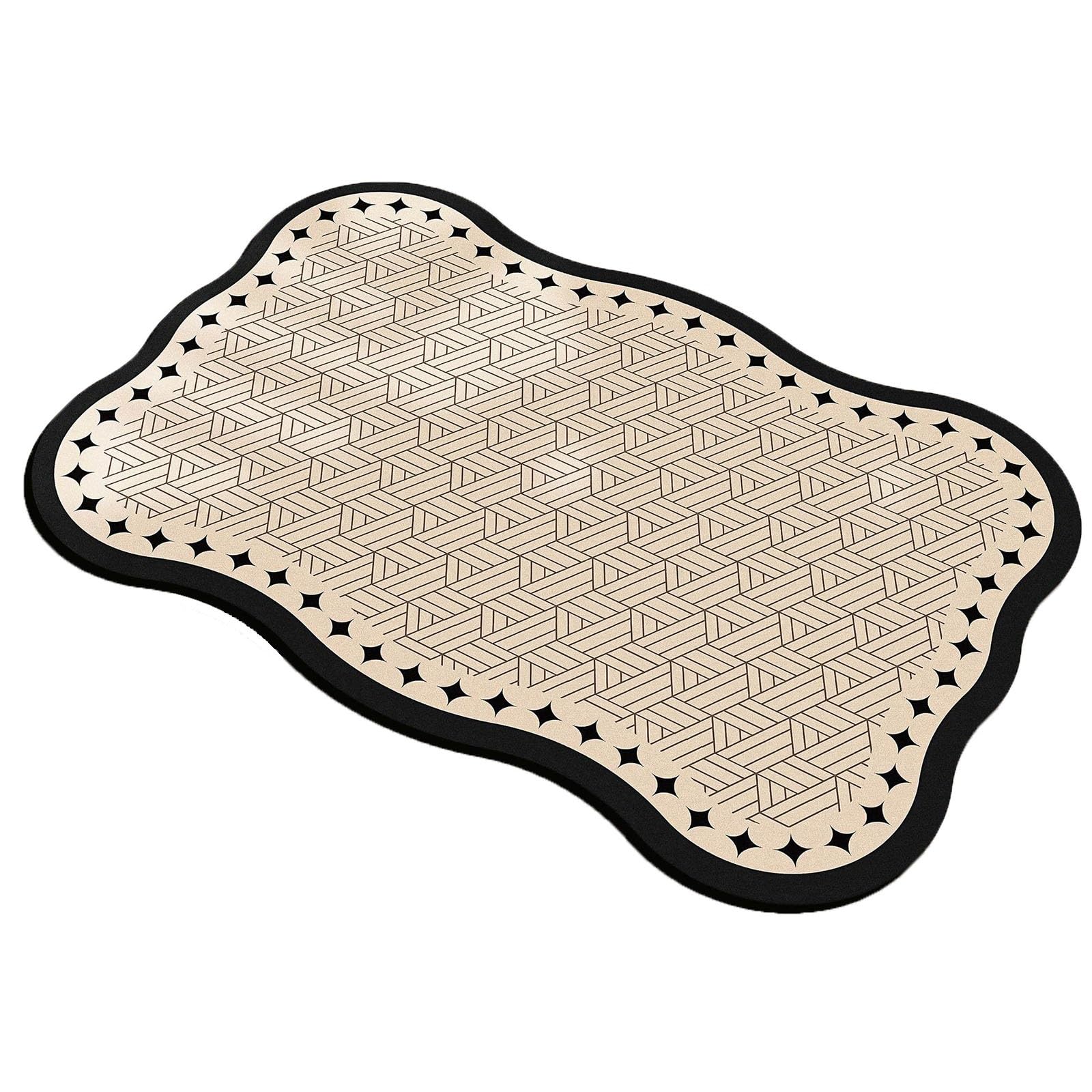 Diatomaceous Earth Shower Mat Non-Slip, Absorbent Bath Mat, Easy to Clean and Retains Its Shape,Suitable for Bathtubs, Showers, and In Front Of Sinks(Beige,80x120cm/31.5x47.2in)