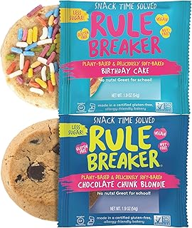 Rule Breakers Vegan Gluten Free Snacks | Variety Pack Blondie Brownie Cookies |  - Compare price