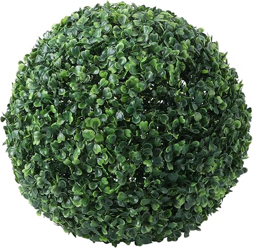 BESTOYARD Bola de topiario artificial de 14.17 pulgadas para plantas de boj sintético, bolas decorativas para patio trasero, balcón, jardín, boda,
